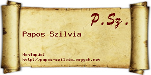 Papos Szilvia névjegykártya